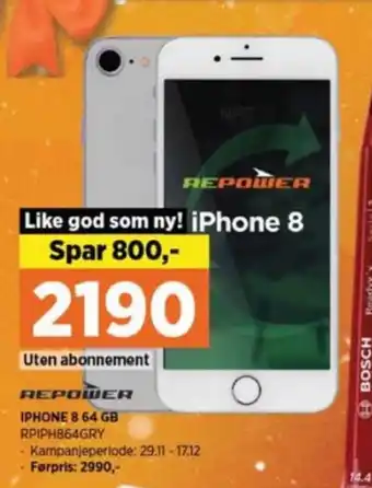 POWER Apple iphone 8 mobiltelefon tilbud