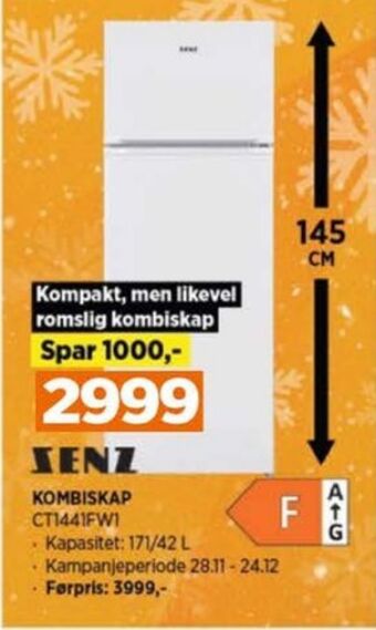 POWER Senz kombiskap tilbud
