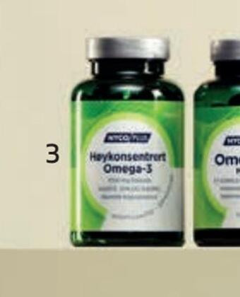 Apotek 1 Nycoplus høykonsentrert omega-3 1000 mg kapsler tilbud