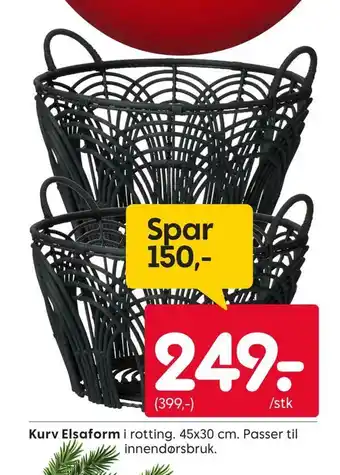 Rusta Kurv elsaform tilbud