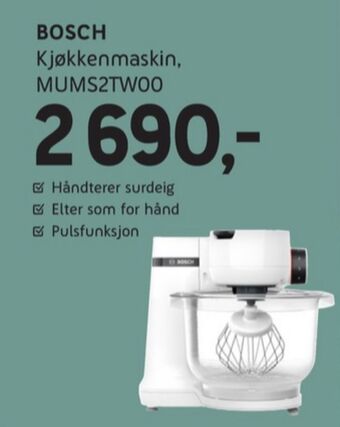 ELON Bosch kjøkkenmaskin tilbud