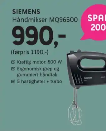 ELON Siemens håndmikser tilbud
