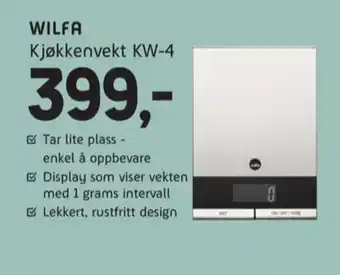 ELON Wilfa kjøkkenvekt tilbud