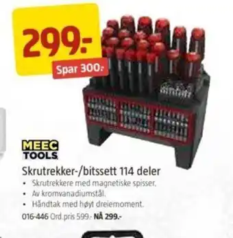 Jula Skrutrekker-/Bitssett 14 Deler tilbud
