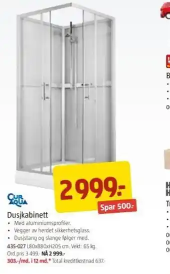 Jula Dusjkabinett tilbud