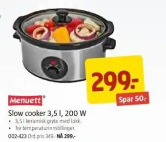 Jula Slow Cooker 3.5l, 200W tilbud