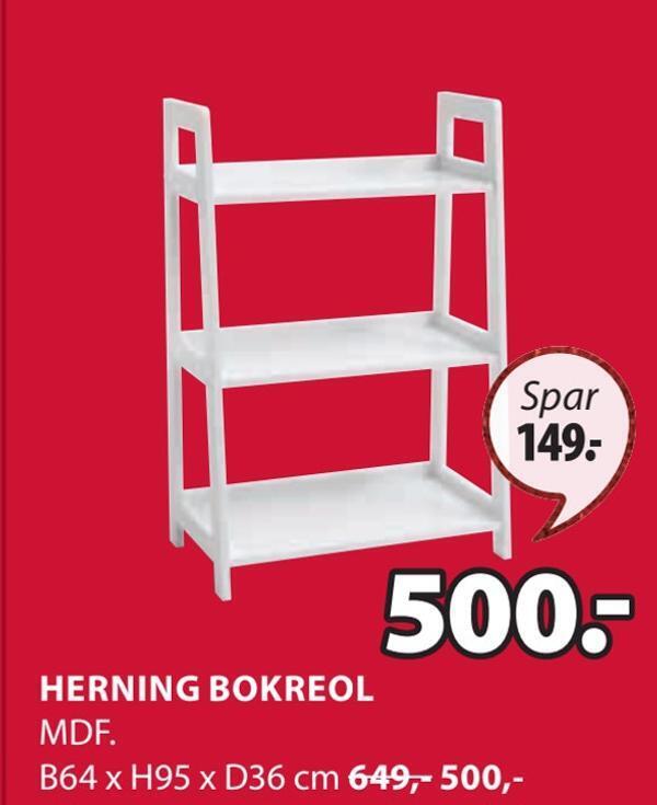 JYSK Herning bokreol tilbud