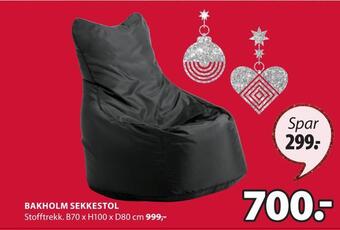 JYSK Bakholm sekkestol tilbud
