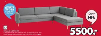 JYSK Svalbard hjørnesofa tilbud