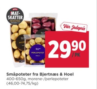 Meny Bjertnæs & hoel poteter tilbud