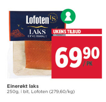 Meny Einerøkt Laks tilbud