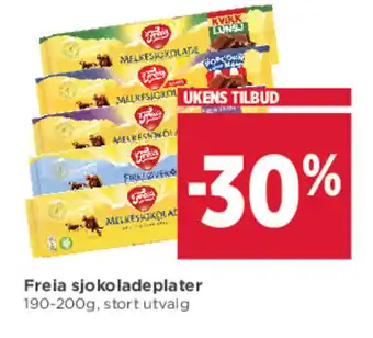 Meny Freia Sjokoladeplater tilbud