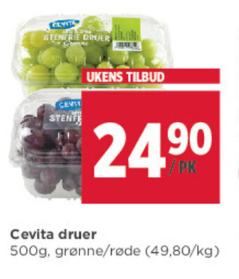 Meny Cevita Druer tilbud