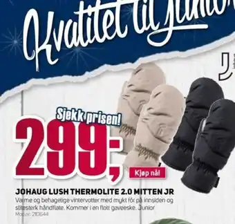 Sport 1 Johaug Lush Thermolite Mitten 2.0 Mitten Jr. tilbud