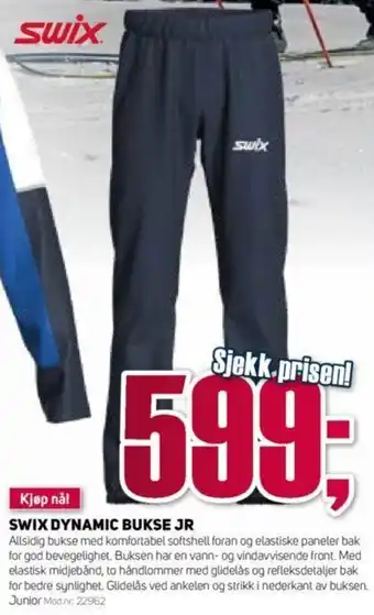 Sport 1 Swix Dynamic Bukse Jr tilbud