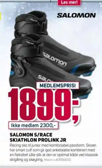 Sport 1 Salomon S/ Race Skiathlon Prolink Jr. tilbud