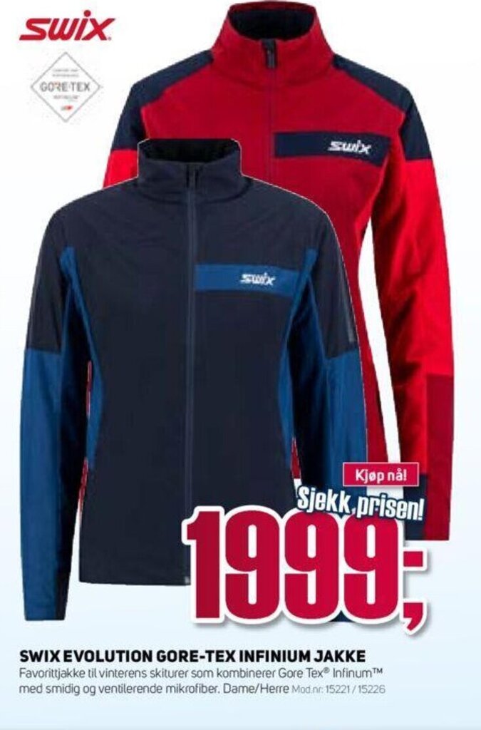 Sport 1 Swix Evolution Gore-Tex Infinium Jakke tilbud