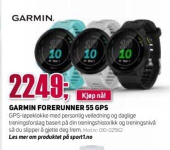Sport 1 Garmin Forerunner 55 GPS tilbud