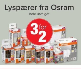 Spar Lyspærer Fra Osram tilbud