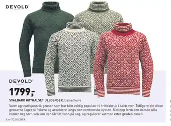 Svalbard Høyhalset Ullgenser