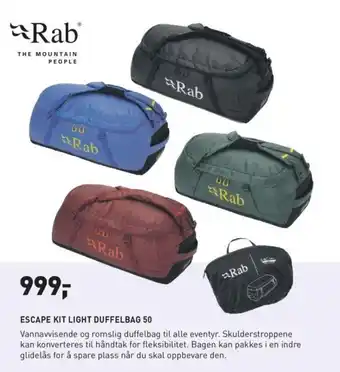 Intersport Escape Kit Light Duffelbag 50 tilbud