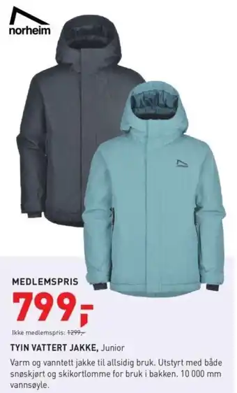 Intersport Tyin Vattert Jakke tilbud