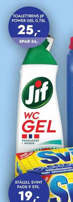 Lyreco Toalettrens jif power gel 0,75l tilbud