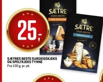 Bunnpris Sætre kjeks tilbud