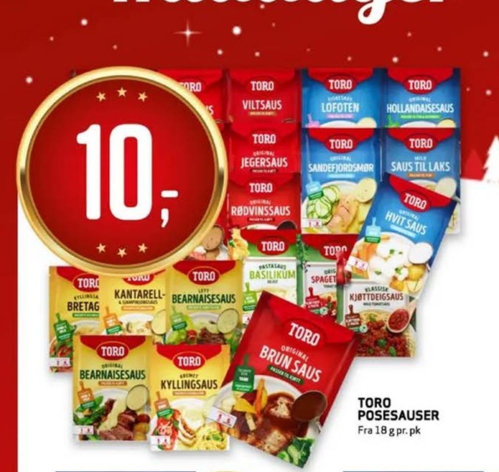 Bunnpris Toro saus tilbud