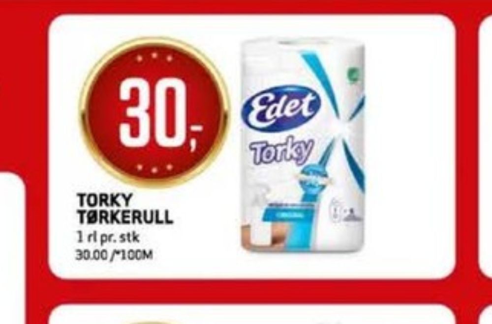 Bunnpris Edet torky tørkerull tilbud