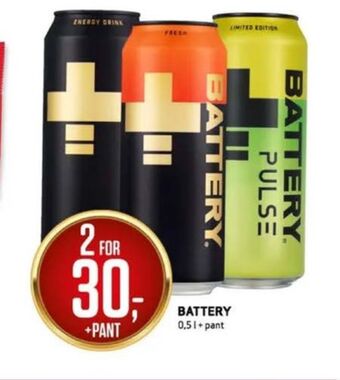Bunnpris Battery energidrikk tilbud