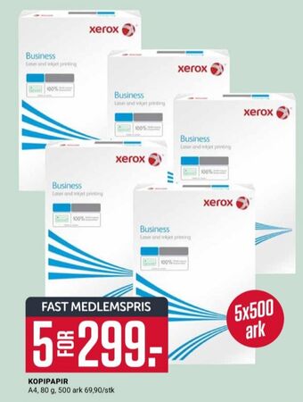 Europris Xerox kopipapir tilbud