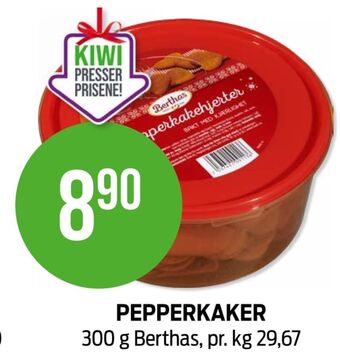 Kiwi Berthas pepperkaker tilbud