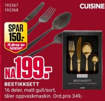 Europris Cuisine bestikk tilbud