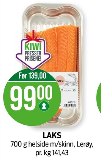 Kiwi Lerøy laksefilet tilbud