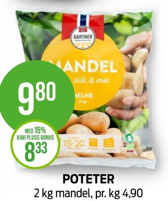 Kiwi Gartner poteter tilbud