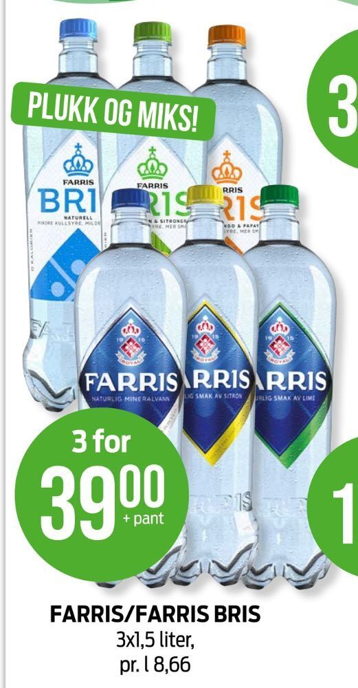 Kiwi Bris mineralvann tilbud