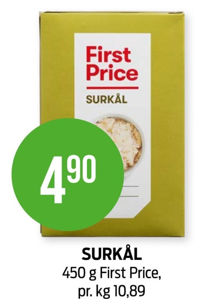 Kiwi First price surkål tilbud