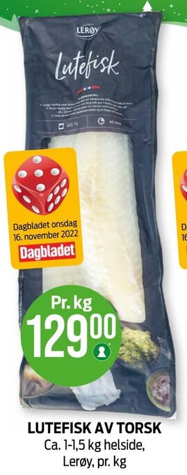 Kiwi Lerøy lutefisk tilbud