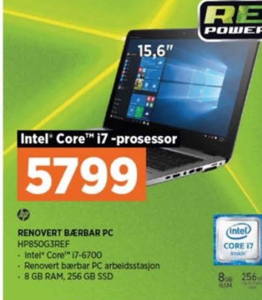 POWER Hp bærbar pc tilbud