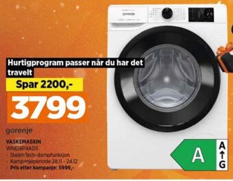 POWER Gorenje vaskemaskin tilbud
