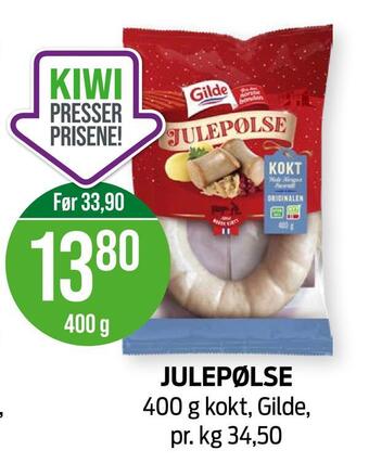 Kiwi Julepølse tilbud