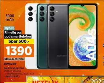 POWER Galaxy a04s 32 gb tilbud