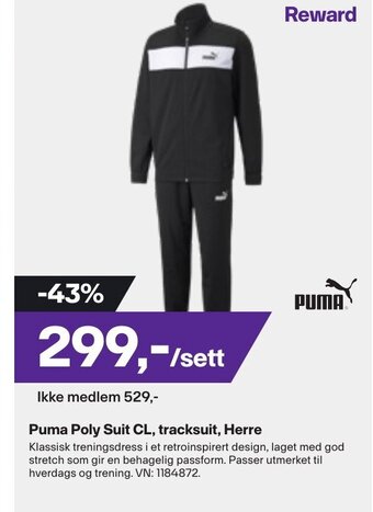 XXL Sport Puma Poly Suit CL, tracksuit, Herre tilbud