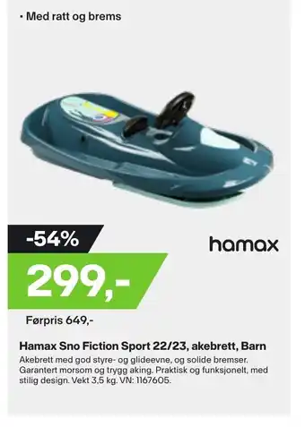 XXL Sport Harmax Sno Fiction Sport 22/23.akebrett, Barn tilbud