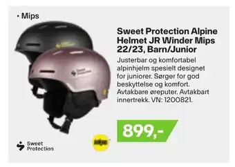 XXL Sport Sweet Protection Alpine Helmet JR Winder Mips 22/23, Barn/Junior tilbud