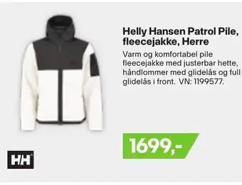 XXL Sport Helly Hansen Patrol Pile, Fleecejakke, Herre tilbud