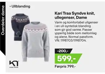 XXL Sport Kari Traa Syndve Knit, Ullegenser, Dame tilbud