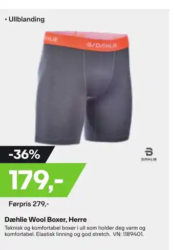 Dæhlie Wool Boxer, Herre