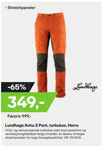 XXL Sport Lundhags Avhu 2 Pant, Turbukse, Herre tilbud